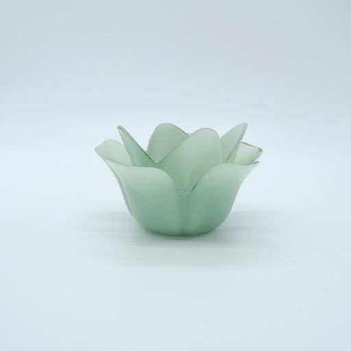 bougeoir fleur en verre