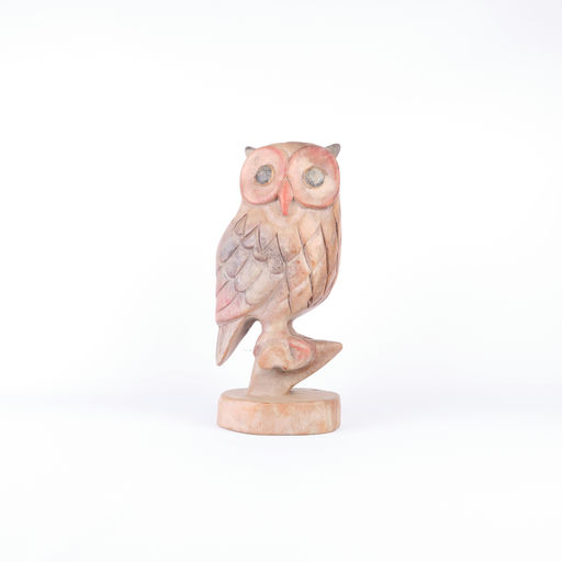 grande sculpture hibou en bois