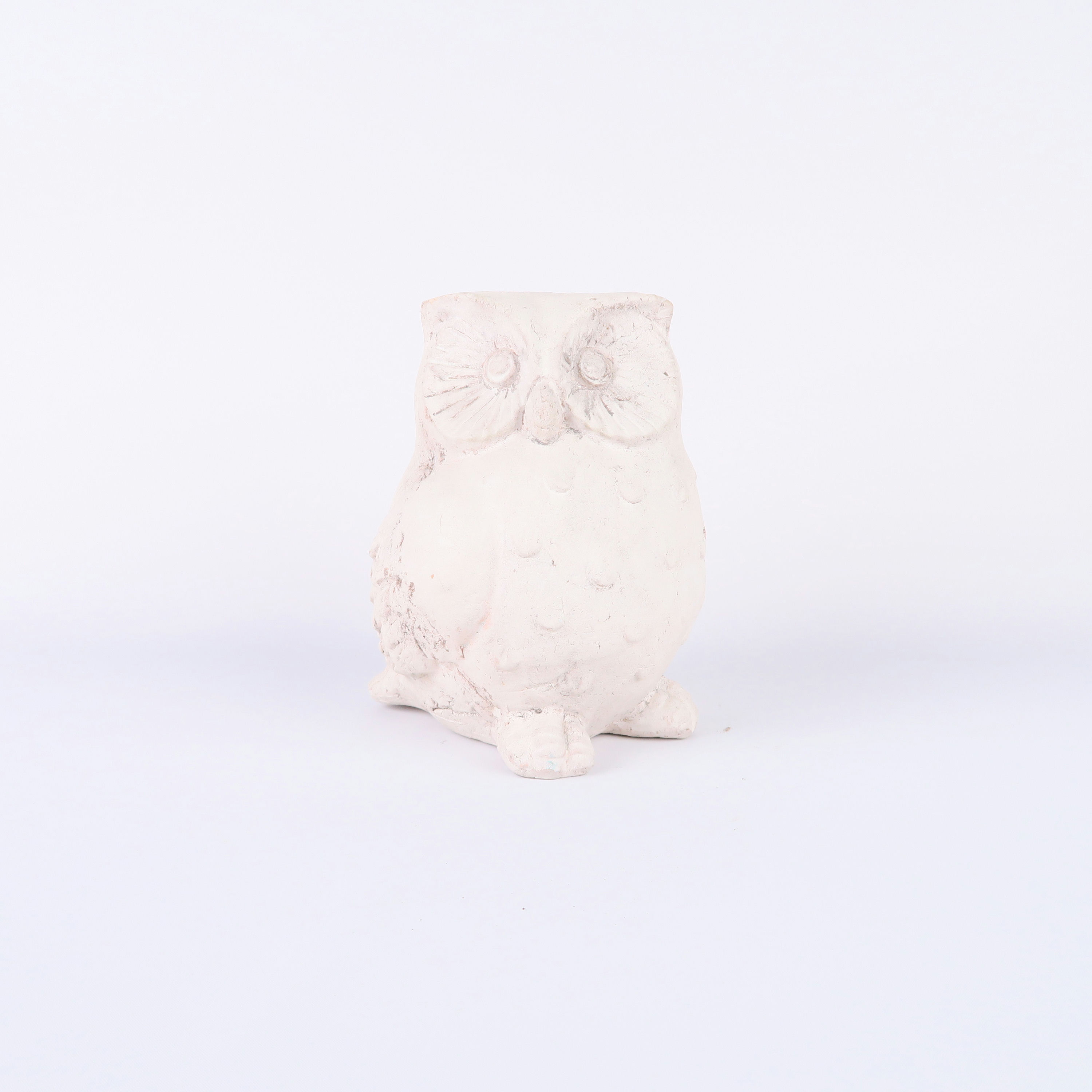 sculpture hibou en plâtre