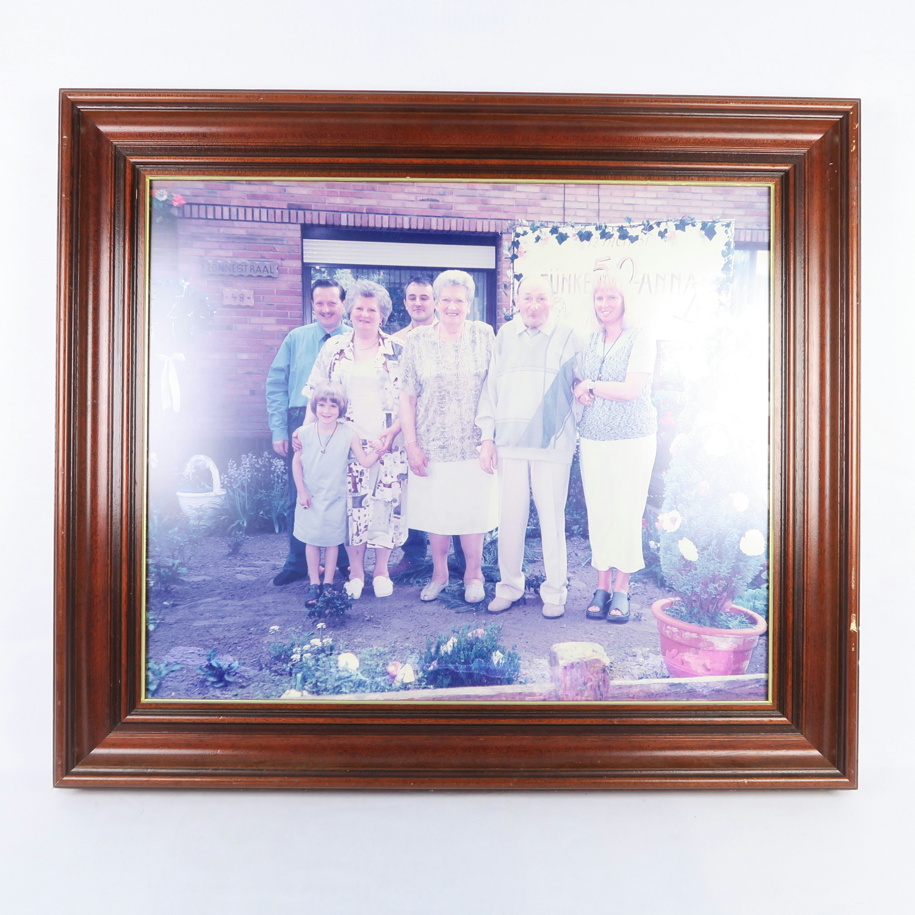 cadre en bois avec photo de famille (60x50)