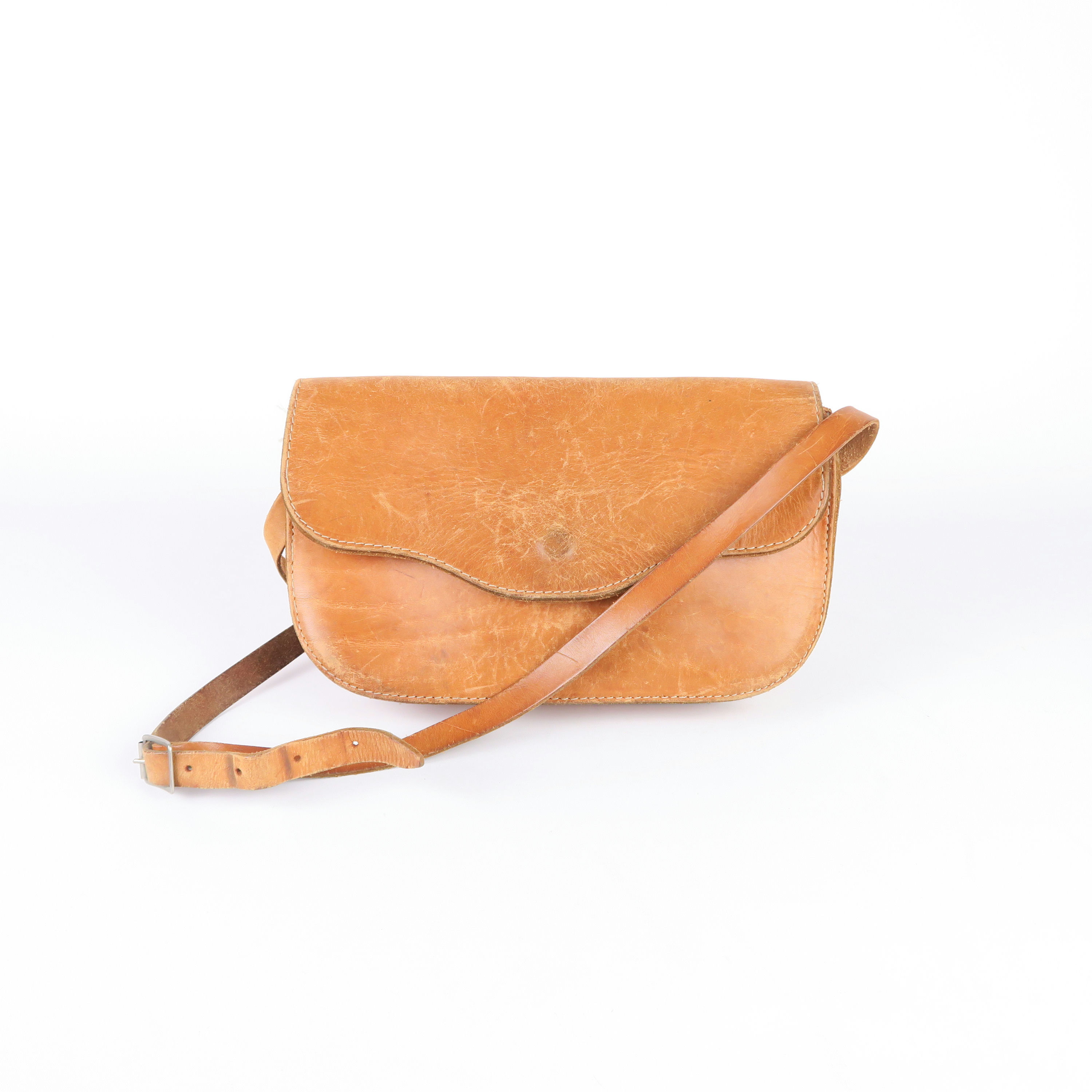 sac à bandoulière camel en cuir 