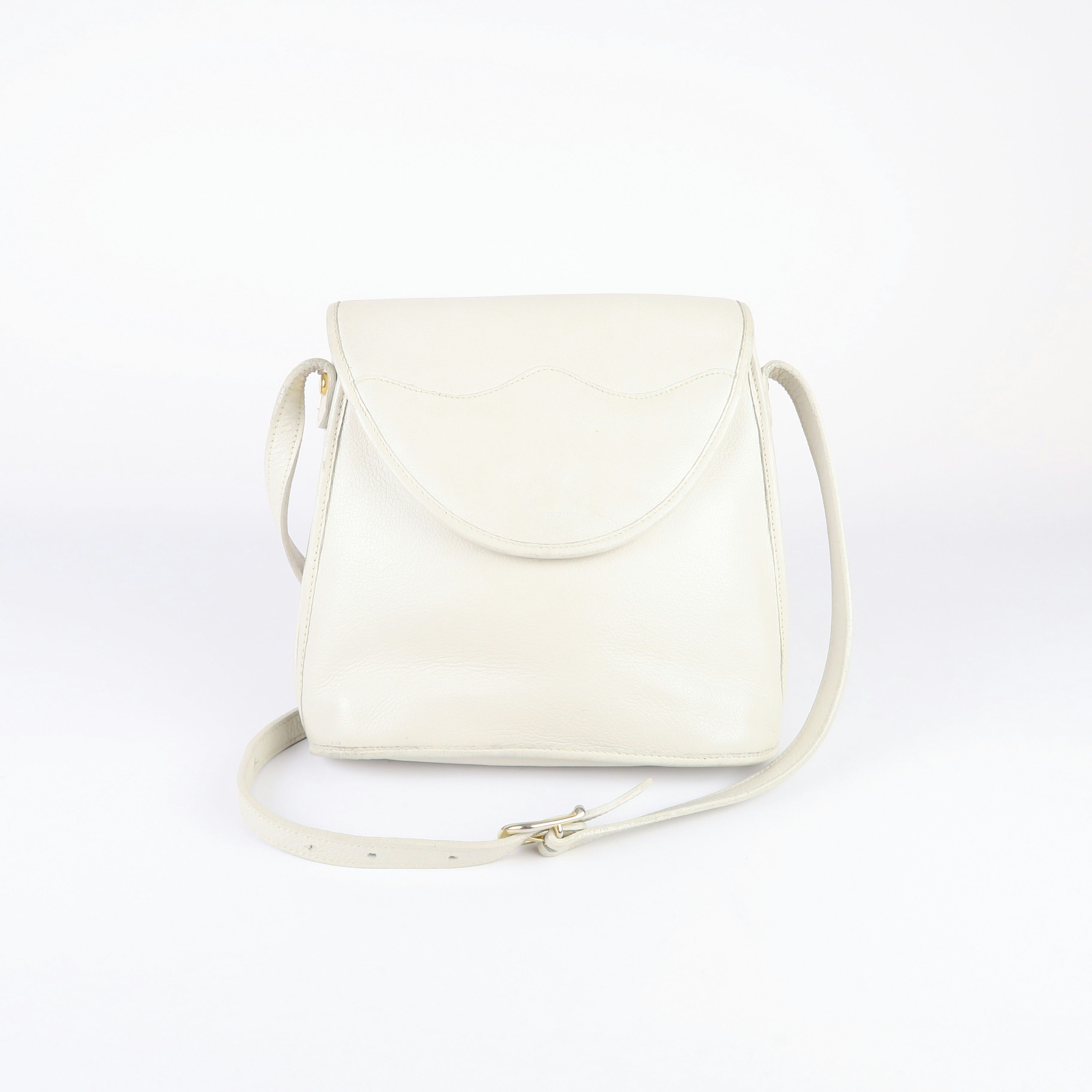 sac à bandoulière blanc en cuir 