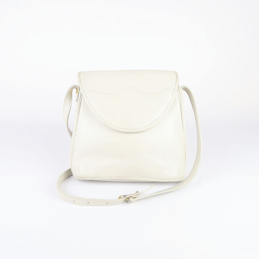 sac à bandoulière blanc en cuir 