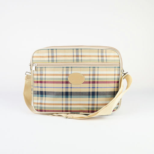 sac à bandoulière en toile et tartan 'laura merosi'