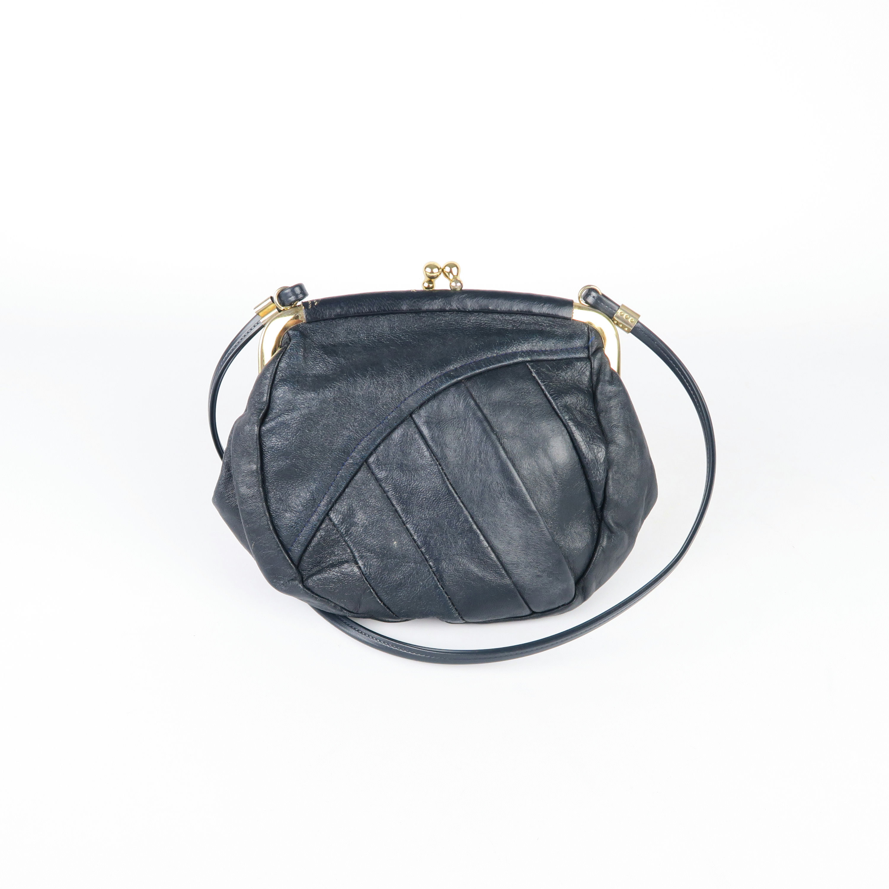 sac à bandoulière noir et doré