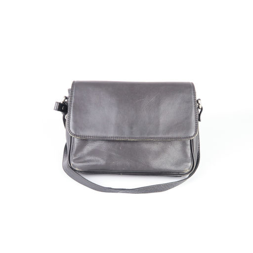 sac à bandoulière en cuir noir 
