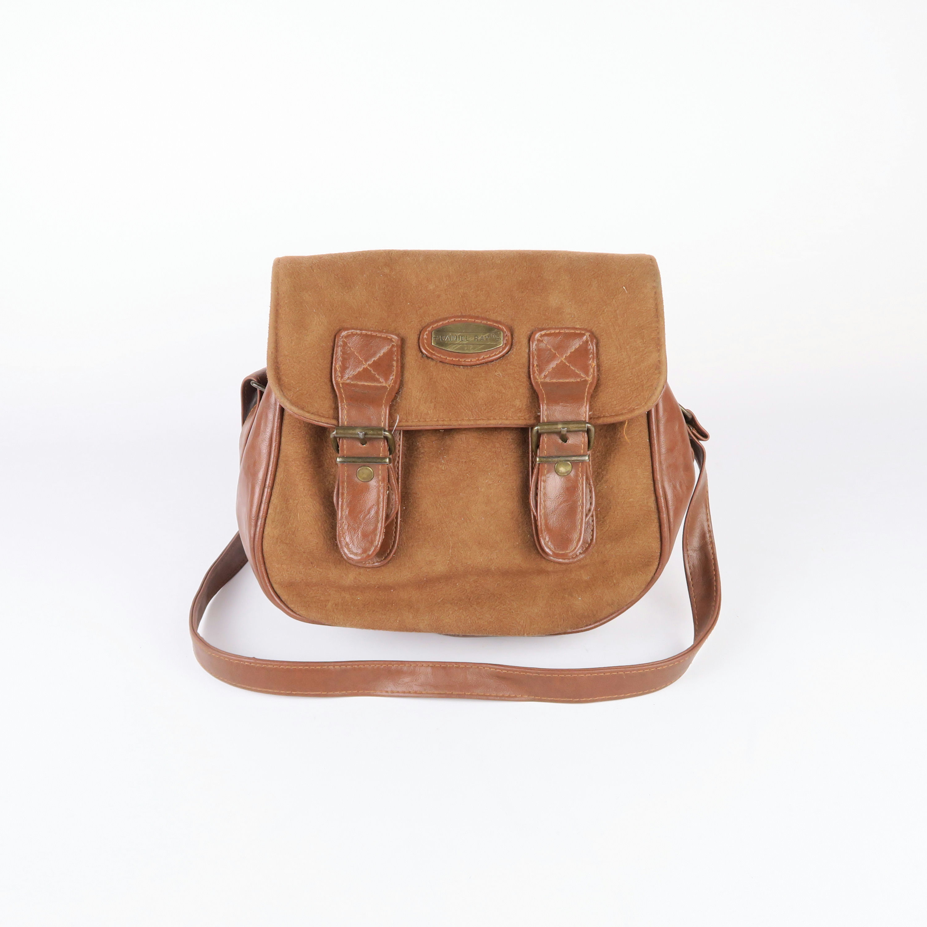 sac à bandoulière en daim camel 'daniel ray'