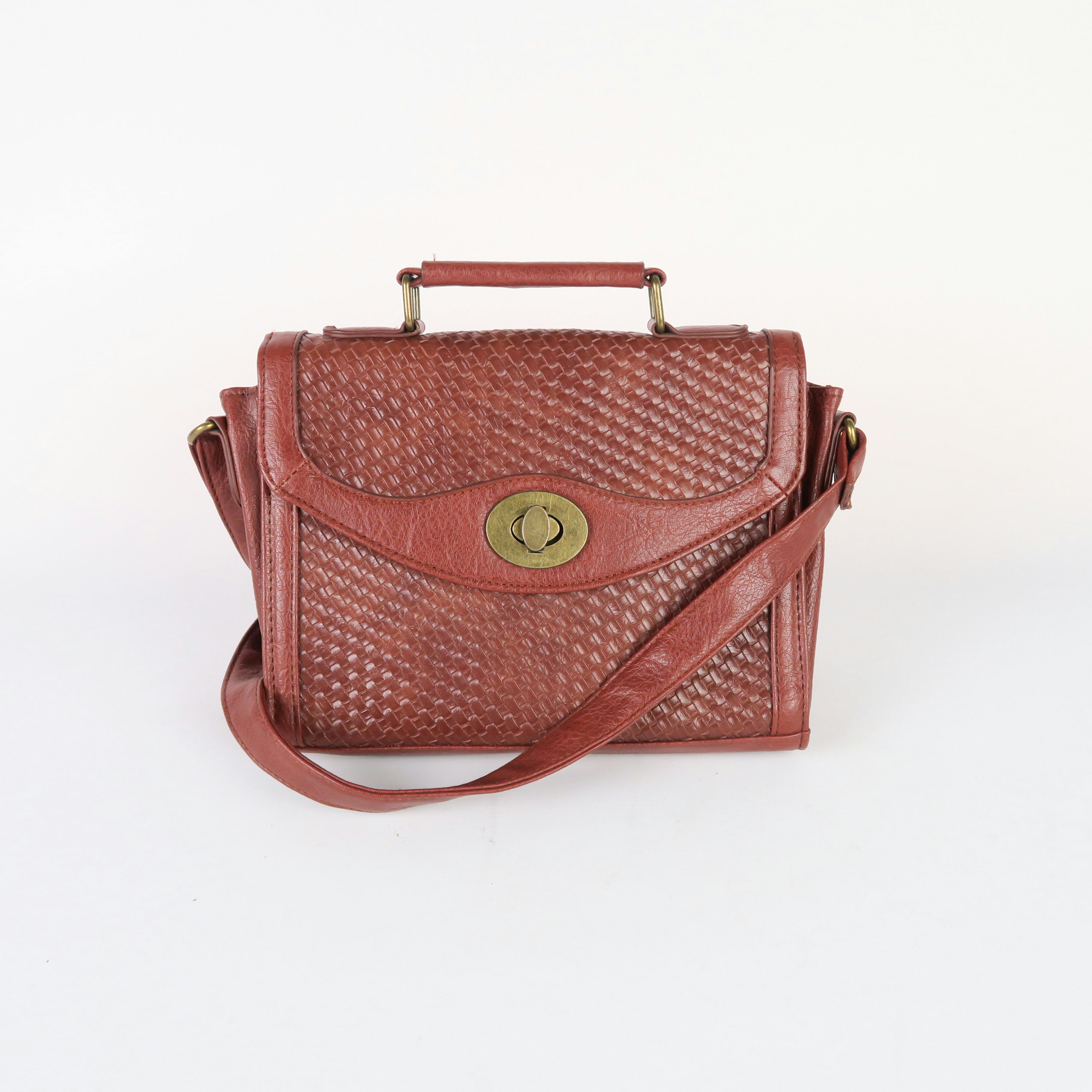 sac à bandoulière bordeau tréssé