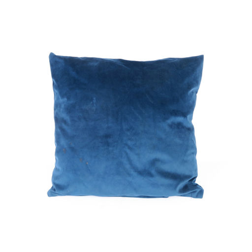 coussin carré peau de pêche bleu foncé