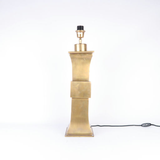 grand pied de lampe en métal doré
