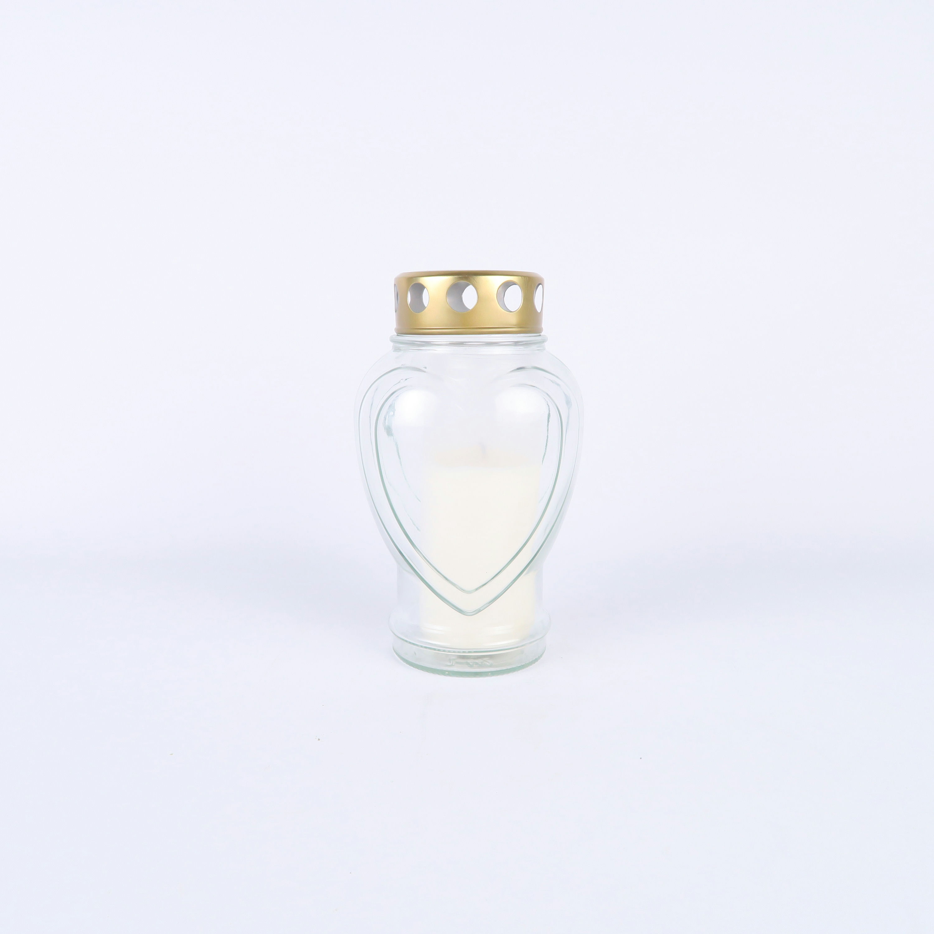 lanterne funéraire coeur en verre