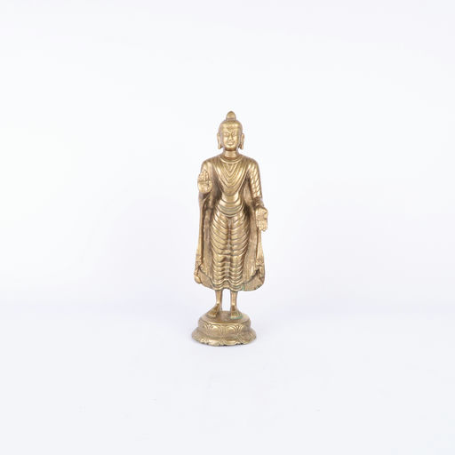 statuette buddha debout doré
