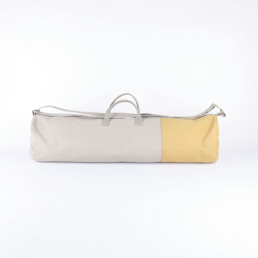 sac de sport en toile gris et jaune