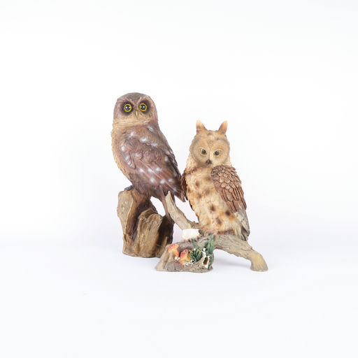 collection de grandes statuettes hiboux
