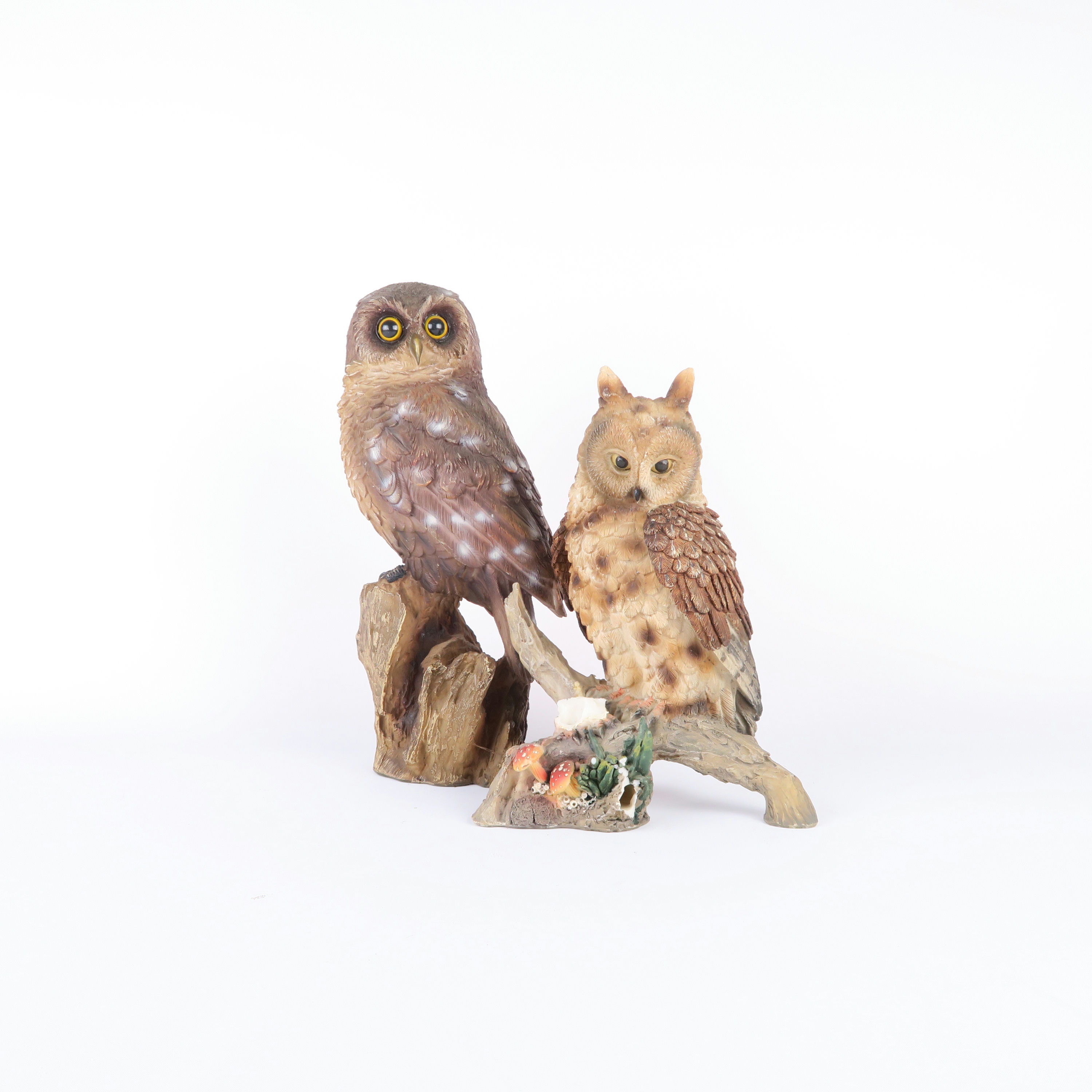 collection de grandes statuettes hiboux