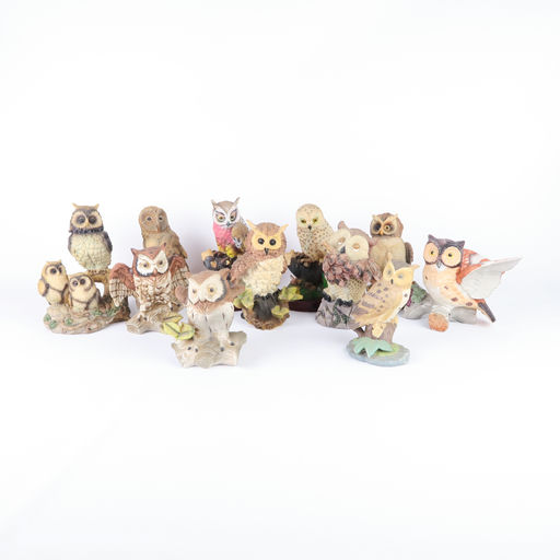 collection de statuettes hiboux moyennes (divers)