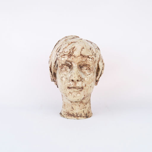 tête d'une femme en plâtre (patiné)