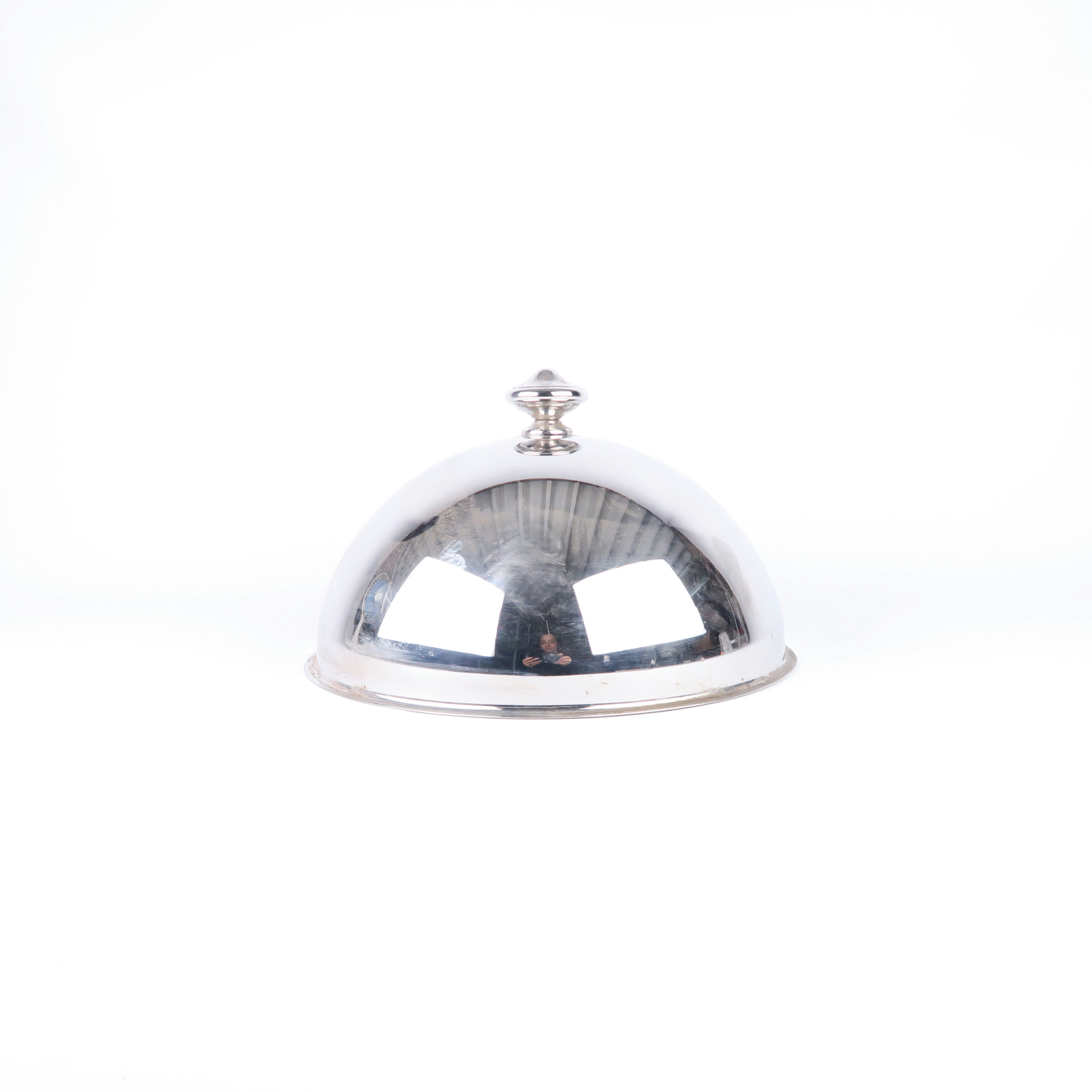 cloche en métal argenté