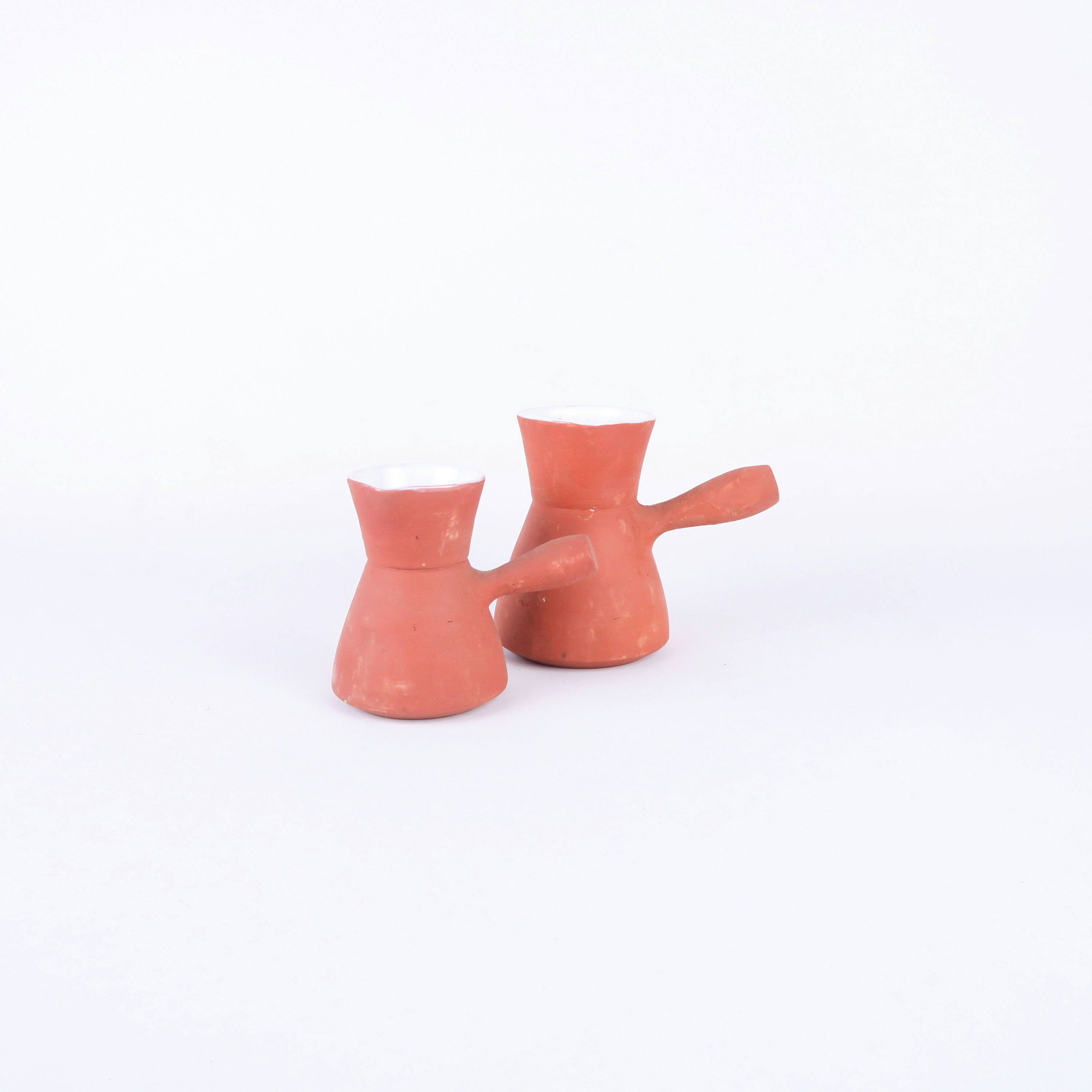 pot à crème en terre cuite et intérieur émaillé blanc (diverses tailles)