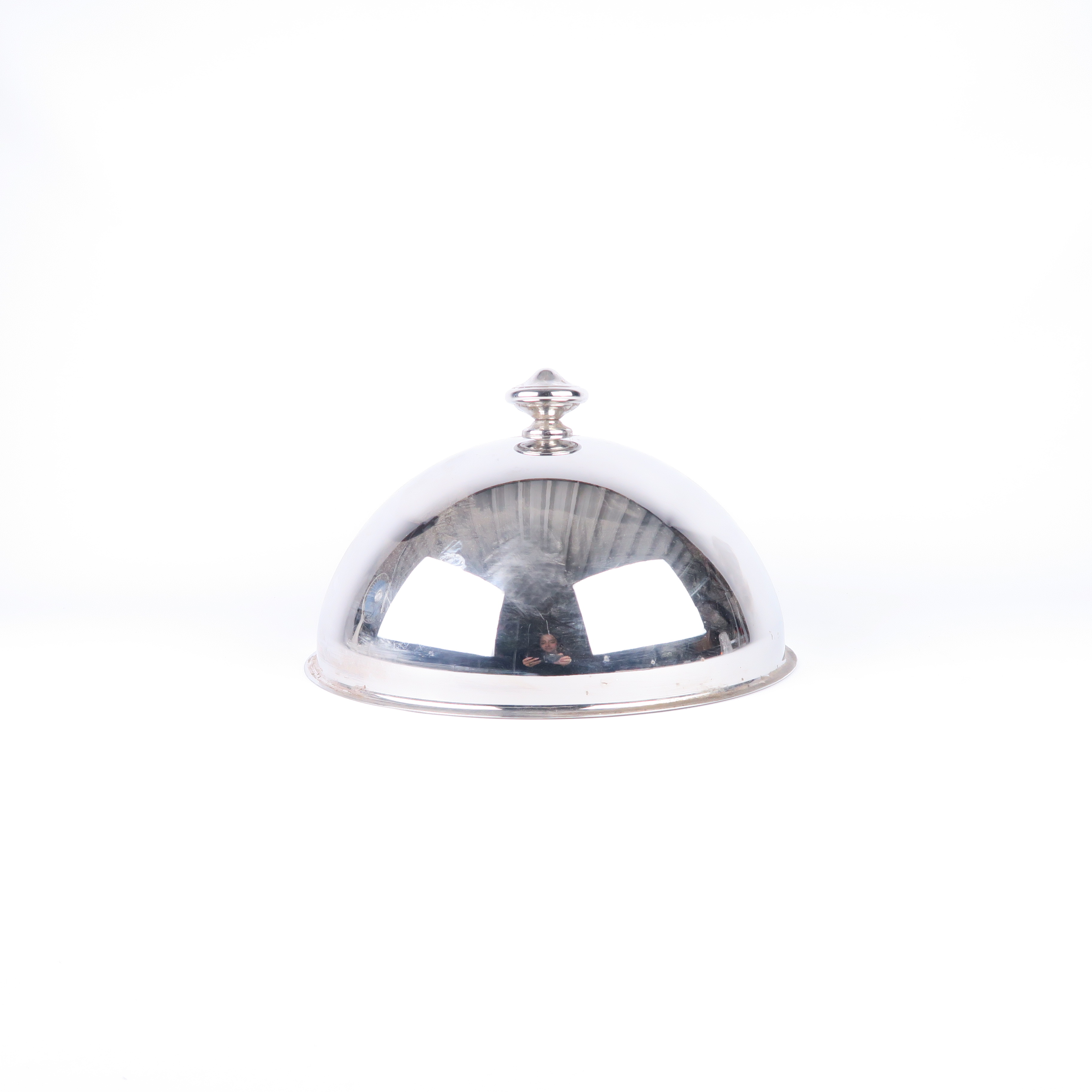 cloche en métal argenté