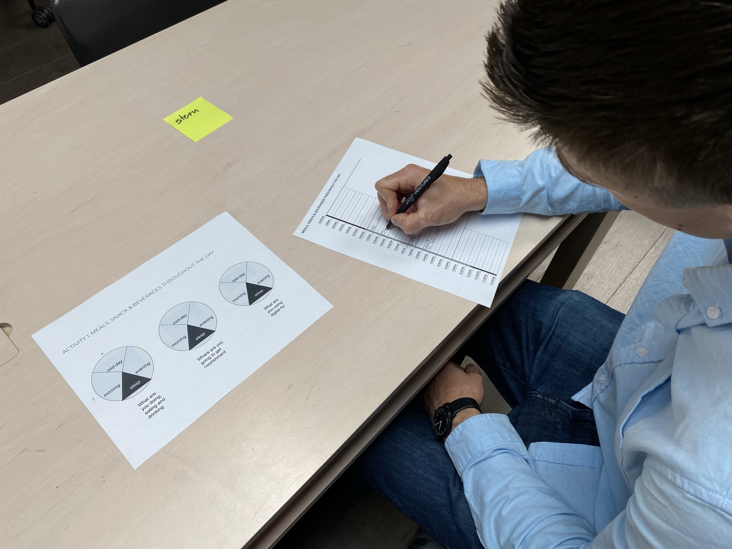 Draw your day, one of the exercises.