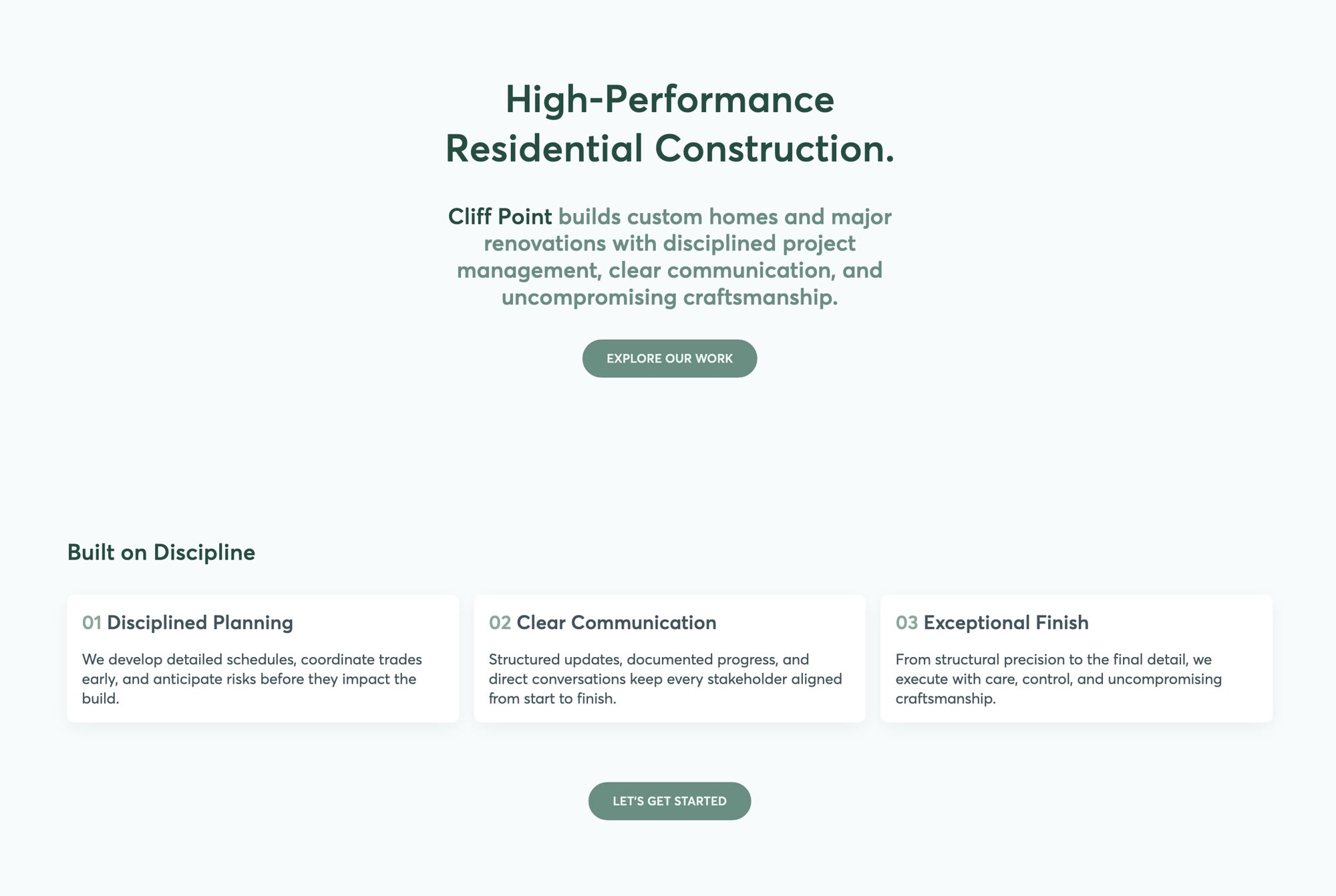 The home page.