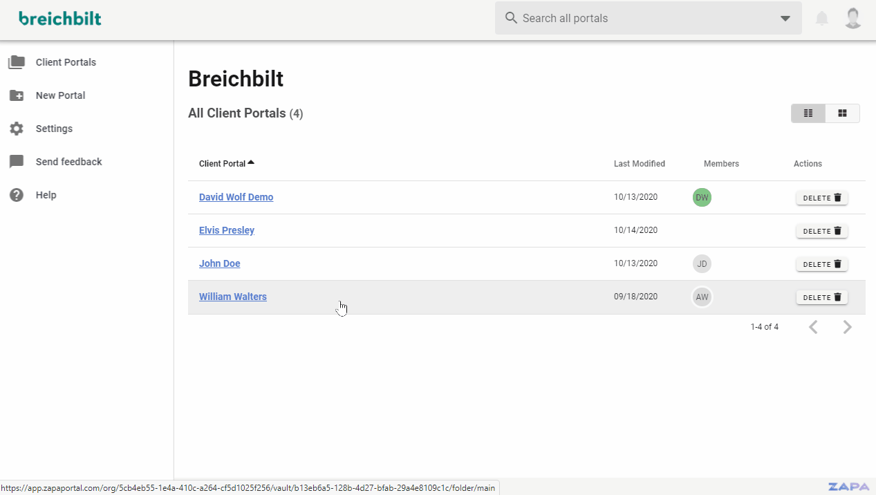 How to Create a new File Portal in Zapa Client Portals