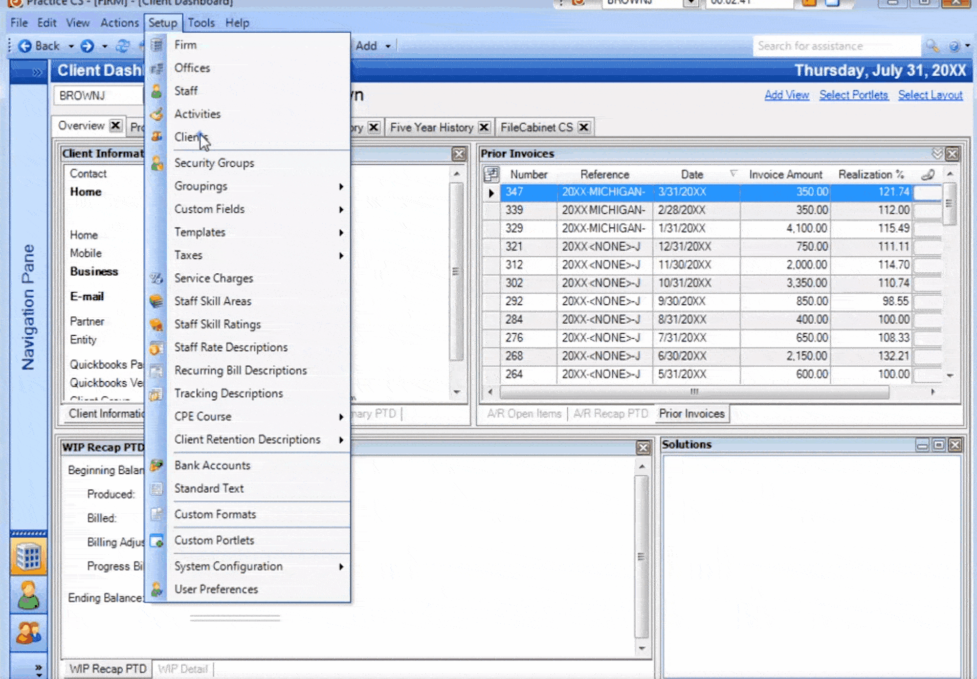 Create a new NetClient CS Portal from Thomson Reuters Practice CS.