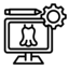 Icono de creación de muestras digitales, etapa de desarrollo de producto, servicio de Paquete Completo de GAT Fashion Lab