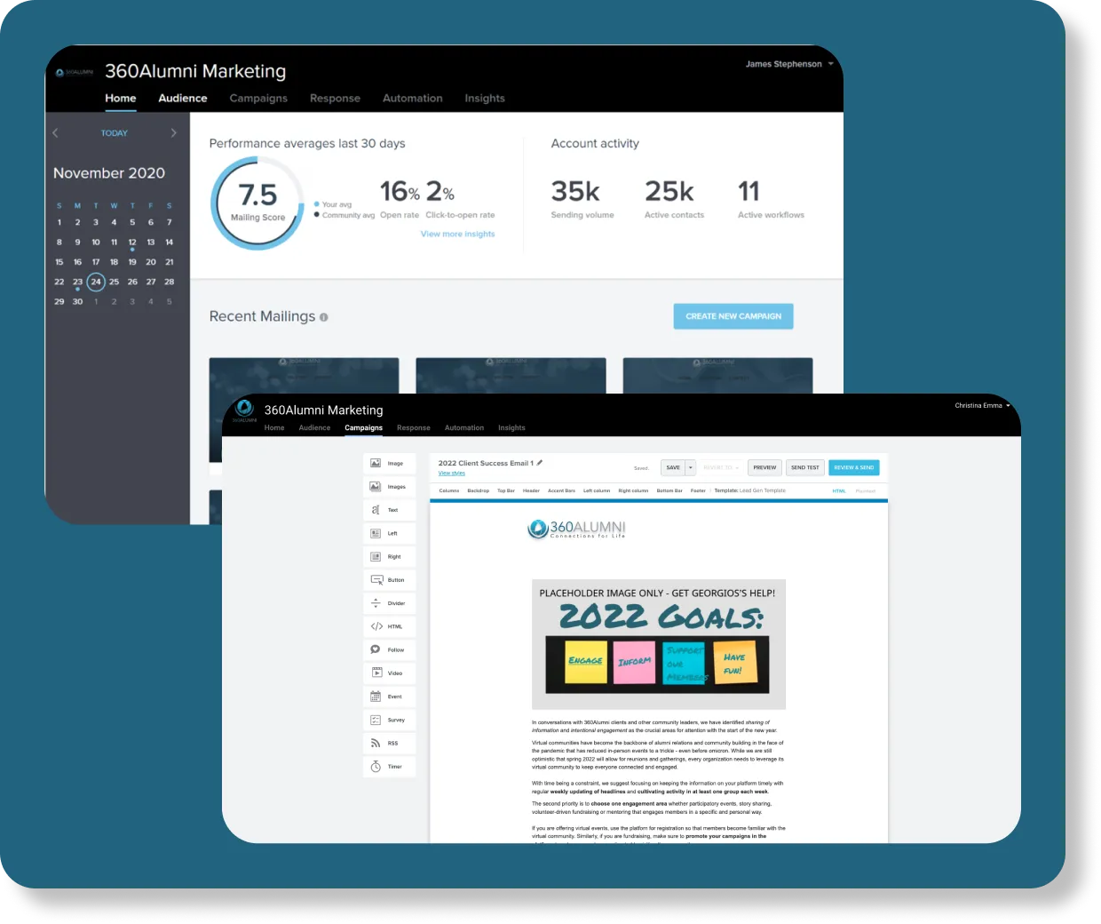 Design, automate, and track all your communications easily with Emma® integrated email marketing