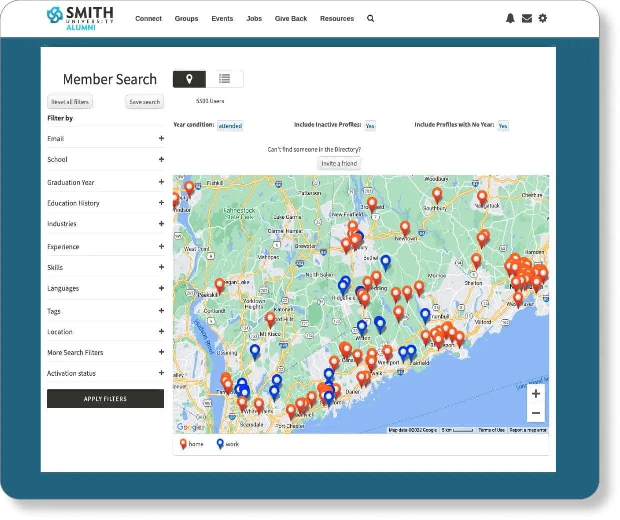 Bring your membership network to life with member directories and interactive mapping