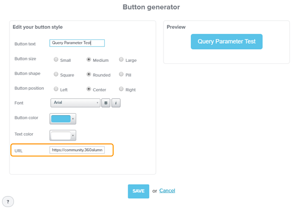 Building Button URL with field name