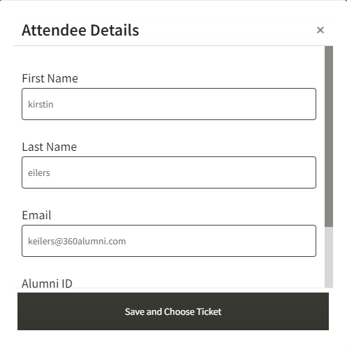 Click Save and Choose Ticket