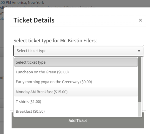 Choose ticket