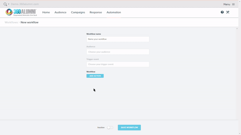 Add Action and Save