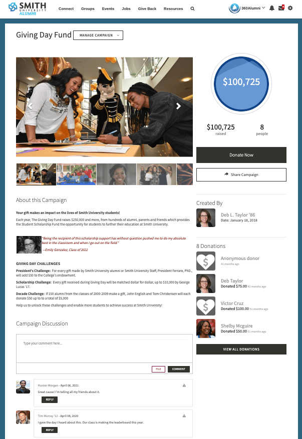 Click Change Campaign Admin