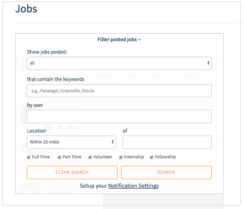 Filter Posted Jobs