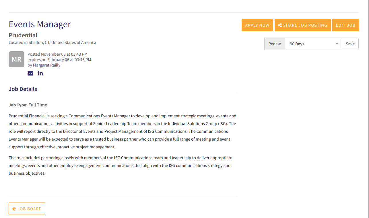 Click Share Job Posting