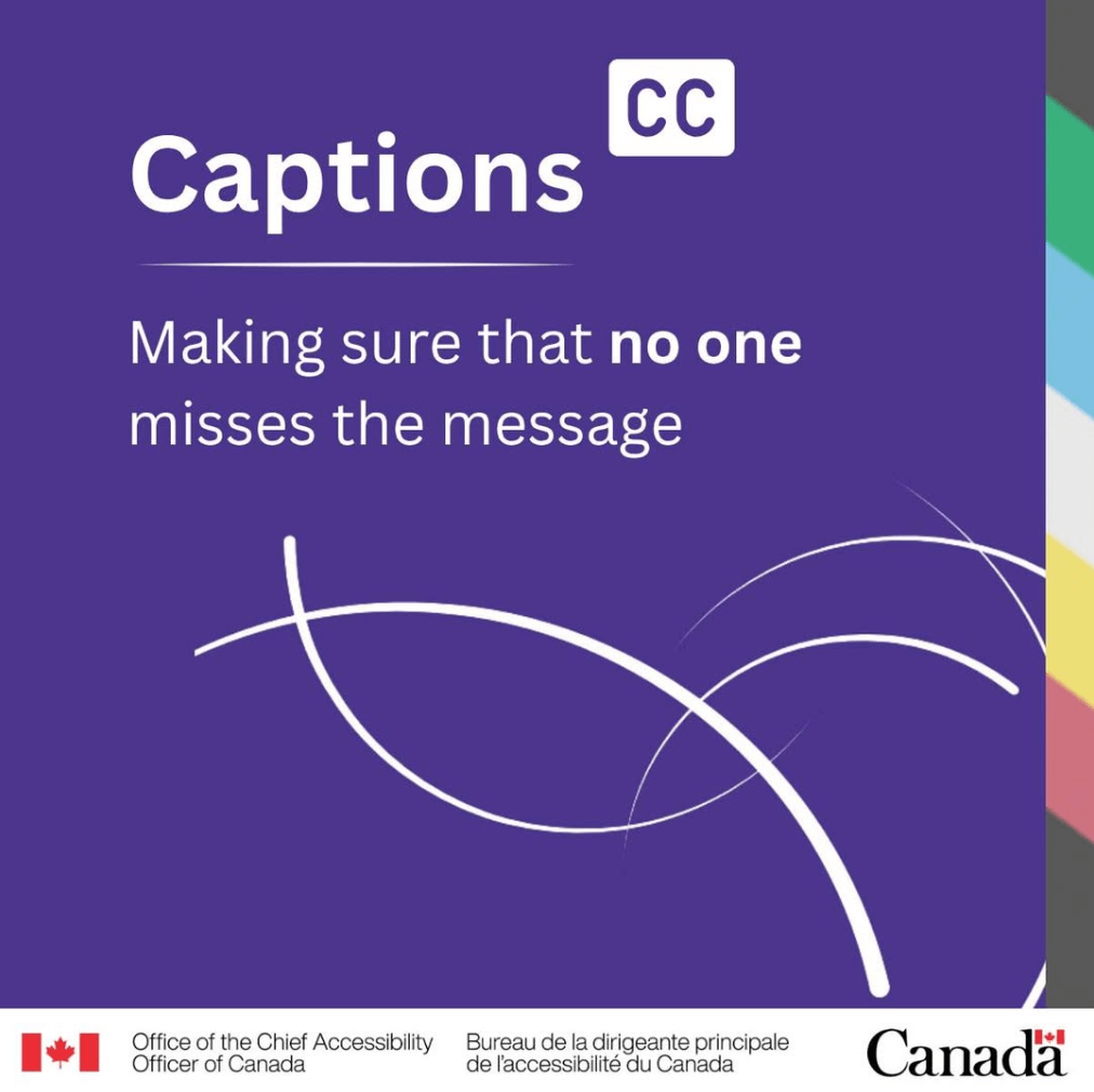 Accessible Canada Act (ACA) promotes communication access: "Making sure that no one misses the message"