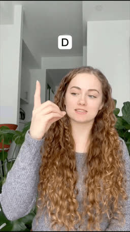 ASL handshape for the letter D