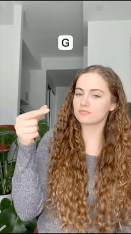 ASL handshape for the letter G