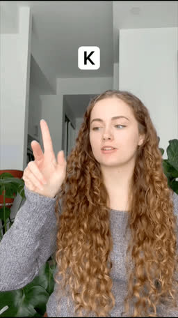 ASL handshape for the letter K