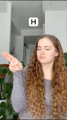 ASL handshape for the letter H