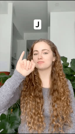 ASL handshape for the letter J