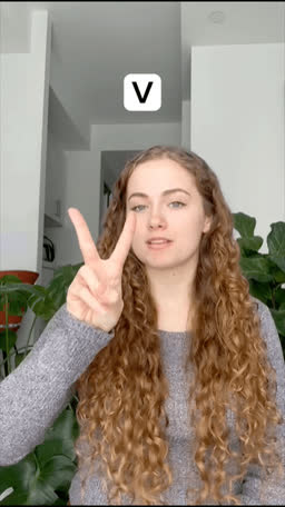 ASL handshape for the letter V