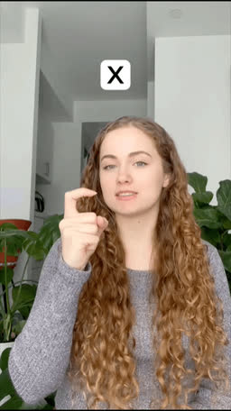 ASL handshape for the letter X