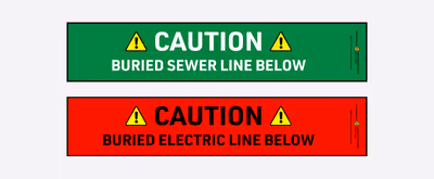Example image of standard caution tape legends