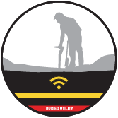 Image depicting use of Tracetape® Detectable Marking Tape to label and later identify buried utilities.