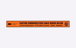 Image depicting the 4" width version of the 3M™ EMS Warning Tape 7900-XT Series in orange for communication cable.