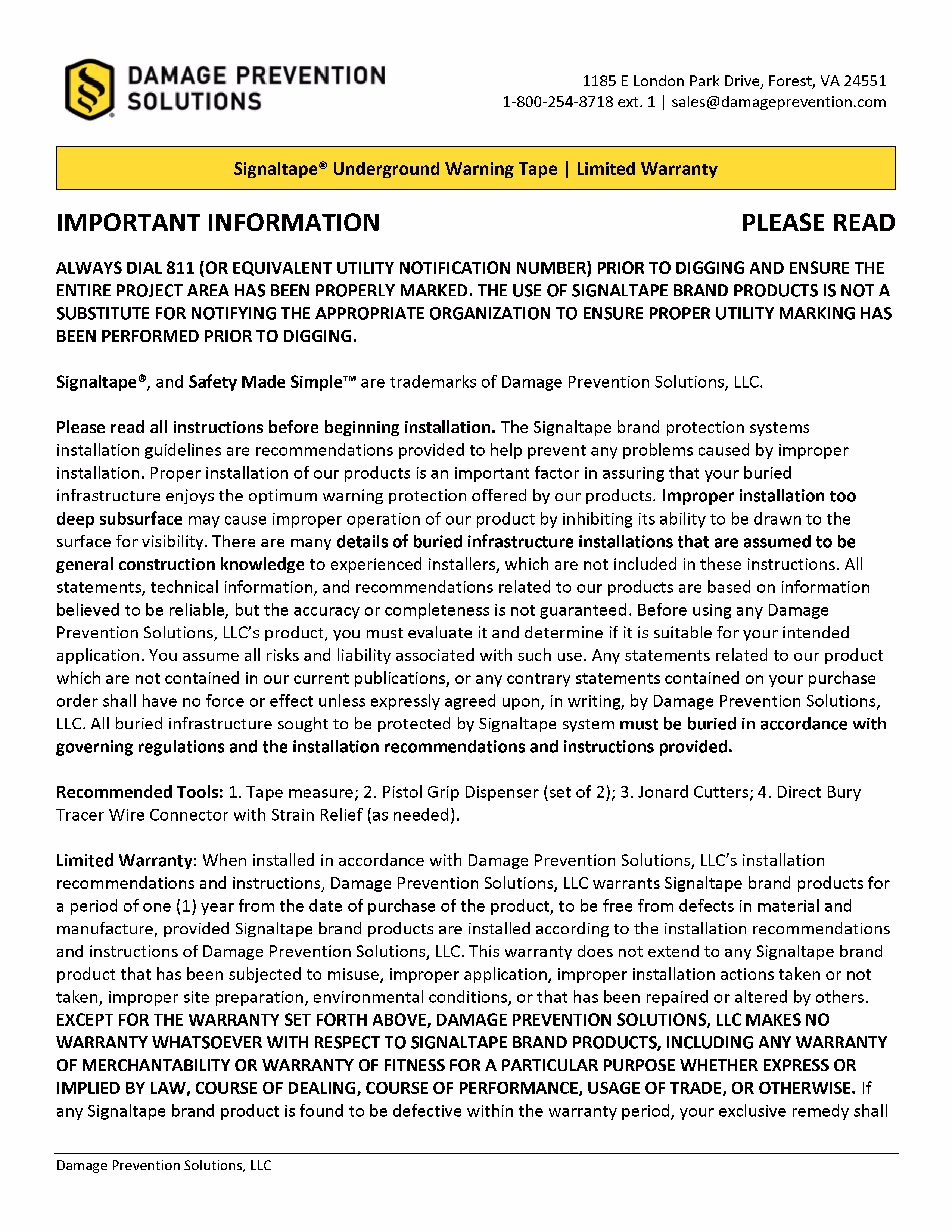 Limited Warranty page 1, please read using button below to download